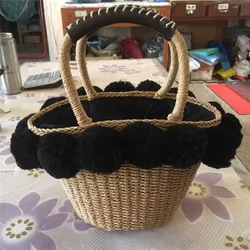 beach bag straw totes bag summer bags letter flower women Flora handbag braided 2018 new arrivals high quality