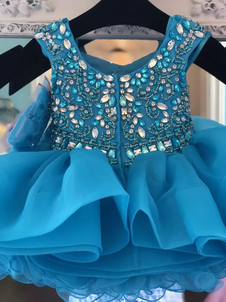 Crianças Pageant Dress for Little Miss 2019 Único Cupcake Glitz Da Menina Da Criança Infantil Do Bebê Vestido de Casamento Convidado na Festa De Aniversário Do Miúdo