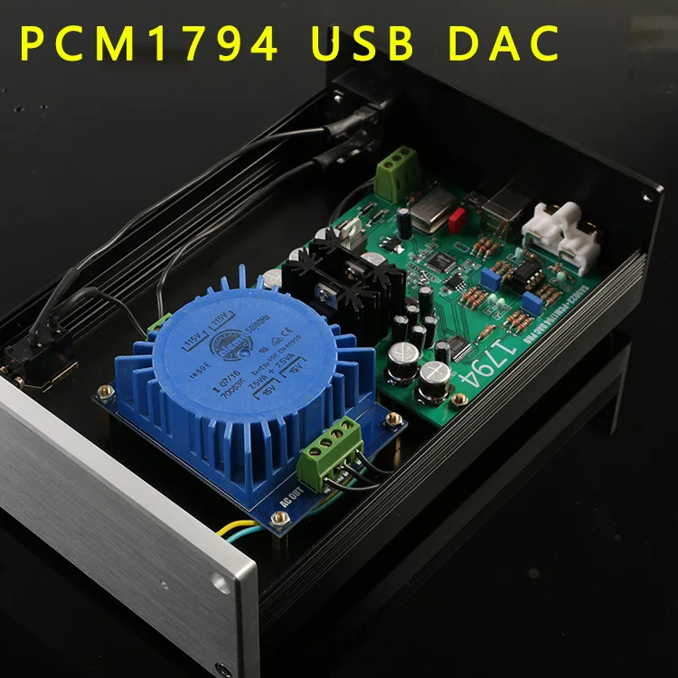 

HIFI Audio PCM1794 PC USB DAC audio decoder sampling rate SA9023 24BIT 192k Sound Card Super good sound for amplifier