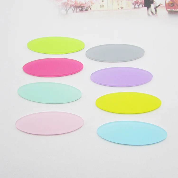 24pcs Sweet Hair clip cover Acrylic Flatback Cabochon DIY Scrapbooking Decorative Craft Making 50mm*16mm
