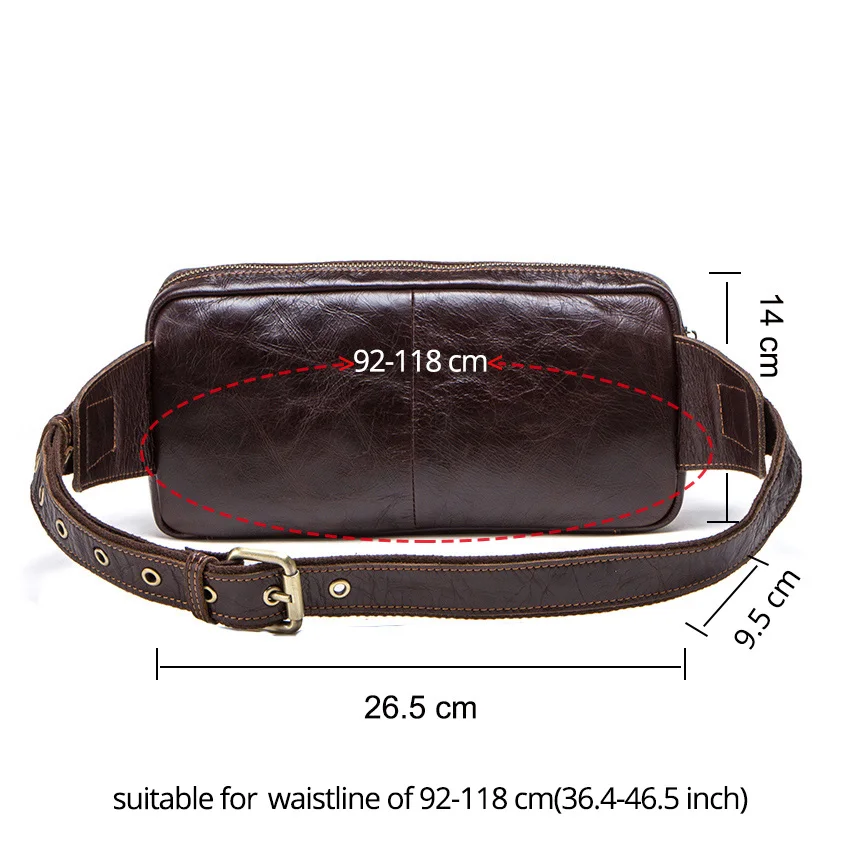 CONTACT\'S Genuine Leather Men\'s Belt Bag New Small Fanny Pack Top Quality Male Waist Bag for Cell Phone Travel Chest Bags Man