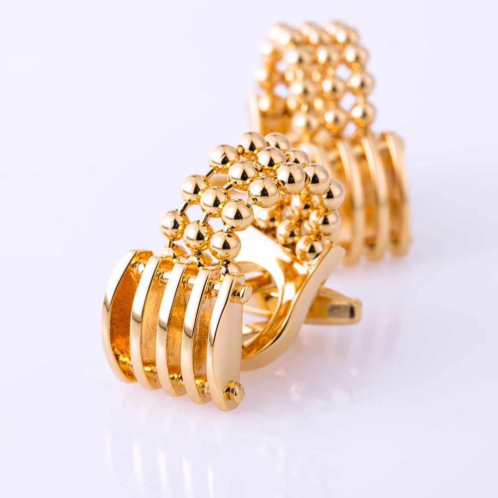 KFLK French shirt Fashion cufflink for mens Brand Gold-color Chain Cuff link Luxury Wedding Button High Quality guests image 6