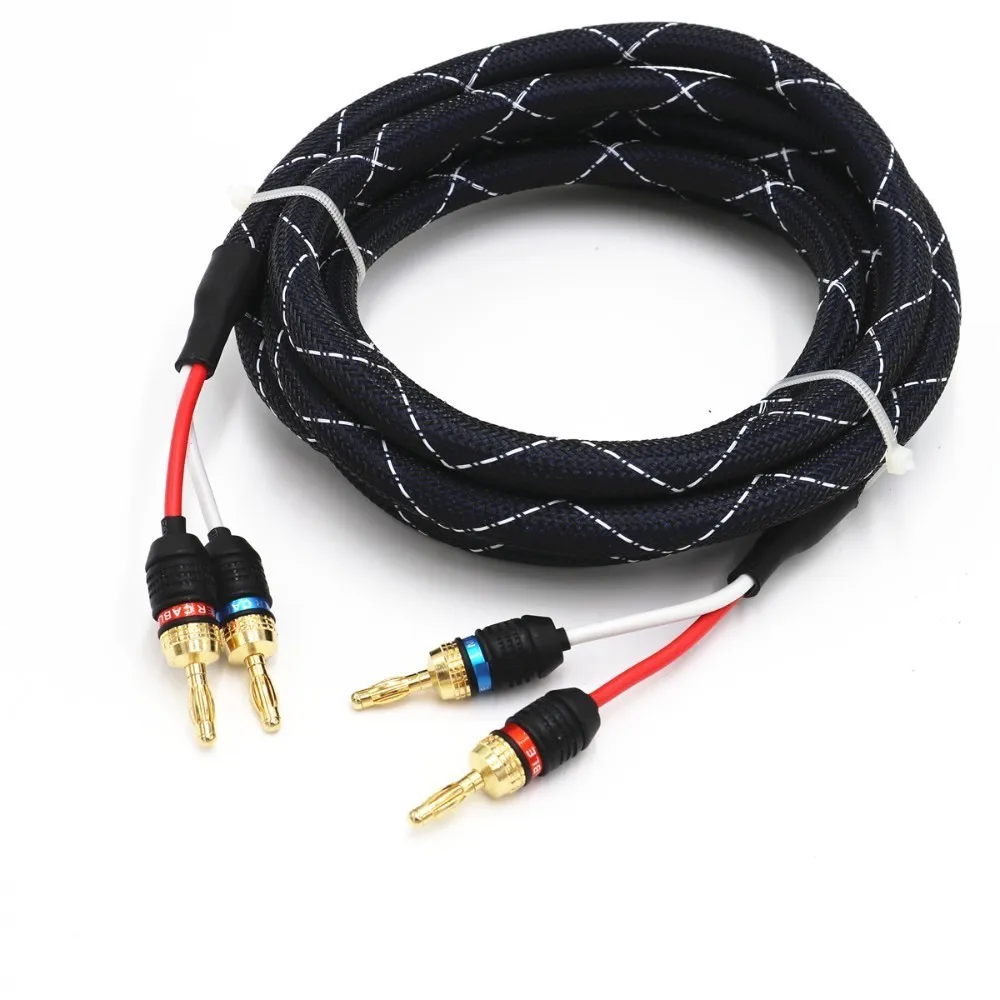 3M banana plug audio line  low impedance low distortion HIFI 2 channels Audio Line amplifier Speaker Cable