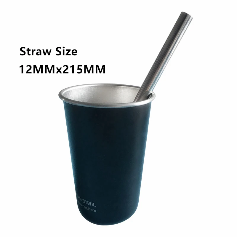 WOWSHINE New 12MMx215MM High Quality Stainless Steel 50PCS/lot Drinking Straw  Milk Tea Bubble tea straw