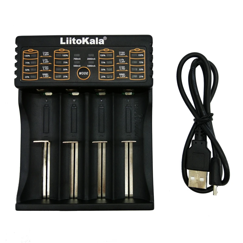 LiitoKala Lii-402 18650 Battery Charger สำหรับ26650 16340 RCR123 14500 LiFePO4 1.2V Ni-MH Ni-Cd Rechargeable แบตเตอรี่ Lii402