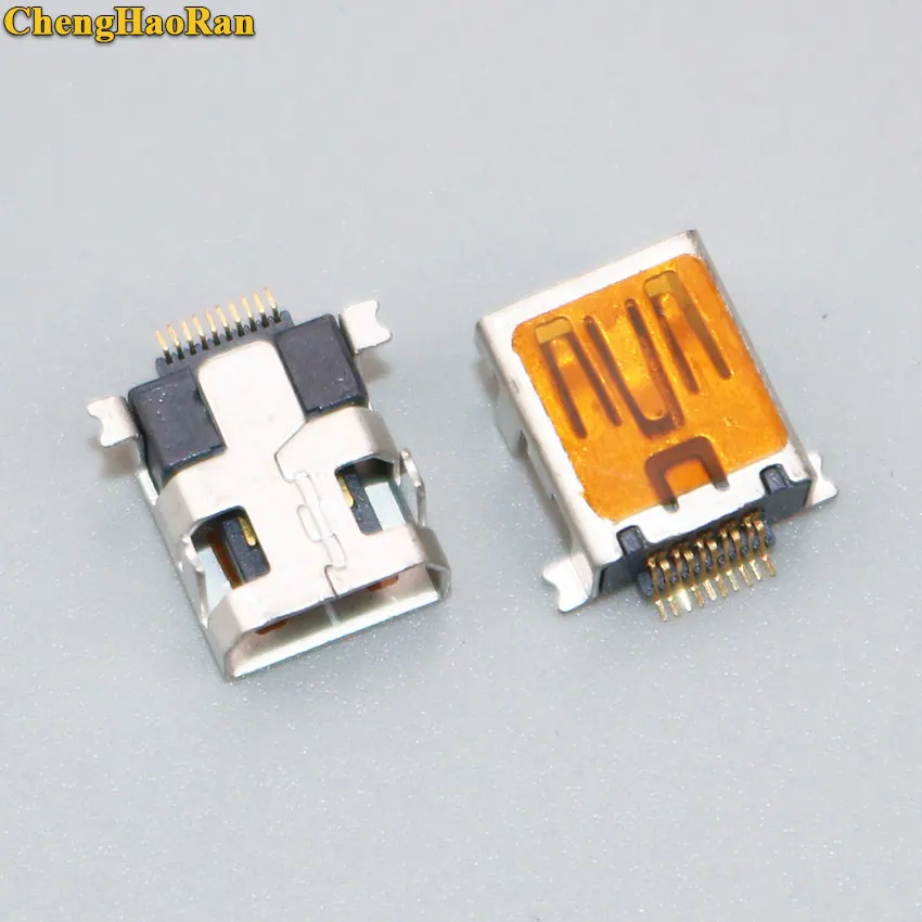 

ChengHaoRan 1-10pcs Female Mini USB Type B 10 Pin SMT SMD DIP Mount Jack Connector