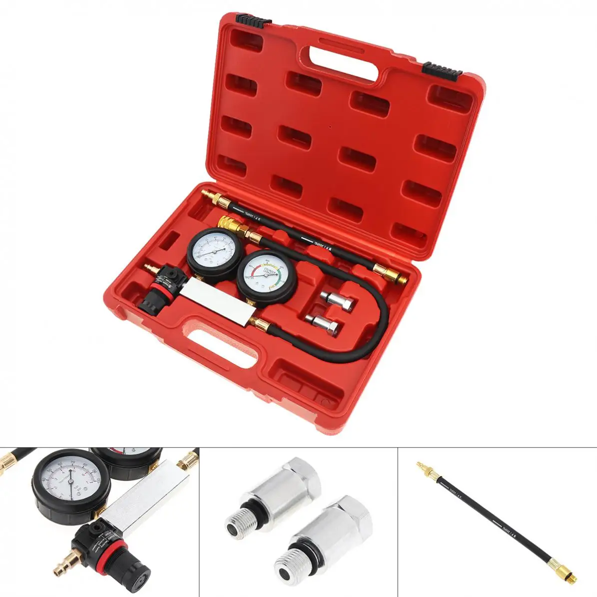 

Universal 0~100 PSI /0~7 Bar Portable Replaceable Cylinder Leak-Down Engine Compression Tester Gauges Kit