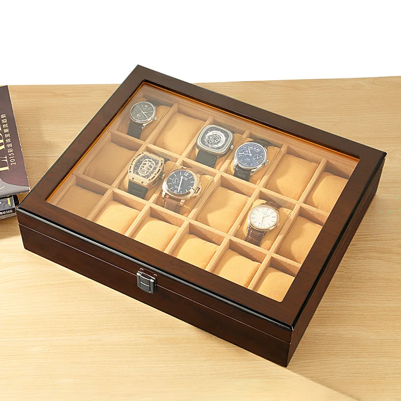 YAB 3/6/12 Slots Wood Watch Box Organizer Quality Watch Box For Men Fashion Watch Collection Box New Gift Boxes