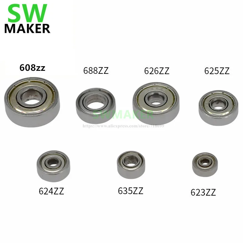 1pcs 685z 608ZZ 623ZZ 624ZZ 625ZZ 688ZZ 626ZZ 608ZZ 608ZZ miniature small bearing Deep Groove Radial Ball DIY 3D printer