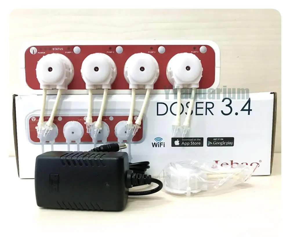 Jebao-Smart Dosing Pump for Reef Coral, Peristaltic Metering Machine, Lab Doser, Aquarium, Android, IOS, 3.4, 2.4, 3.1, 4.4