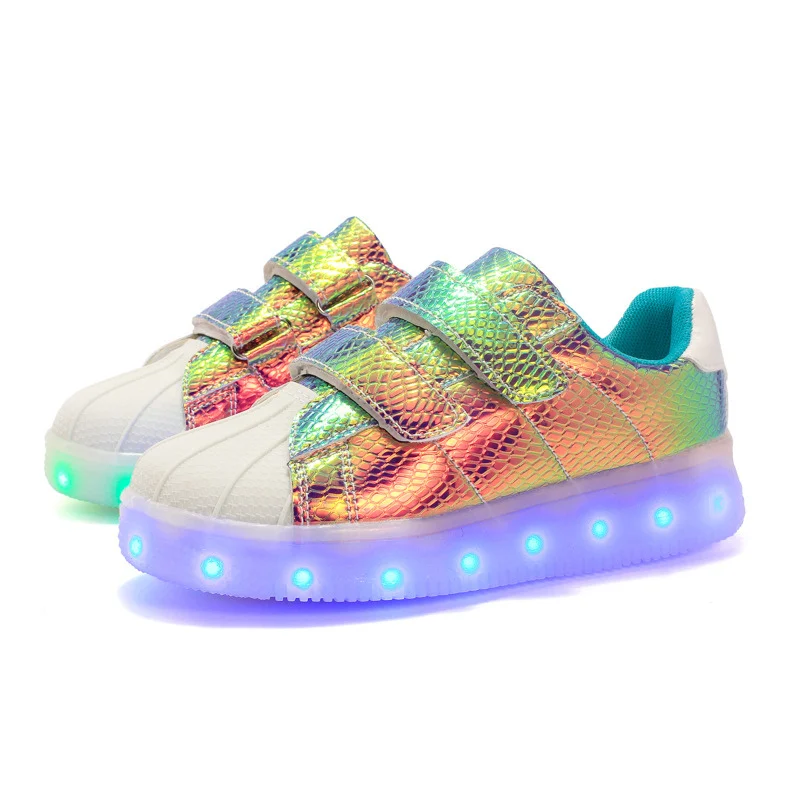 7ipupas 2017 autumn kids shoes led lighted sneakers boys and girls leisure sports shoes unisex Luminous shoes light up 11 colors