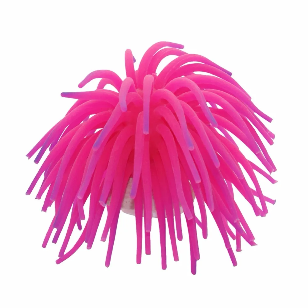 Aquarium Silicone High Simulation Artificial Fish Tank Fake Coral Plant Aquatic Sea Anemone Ornament Decoration Accessory