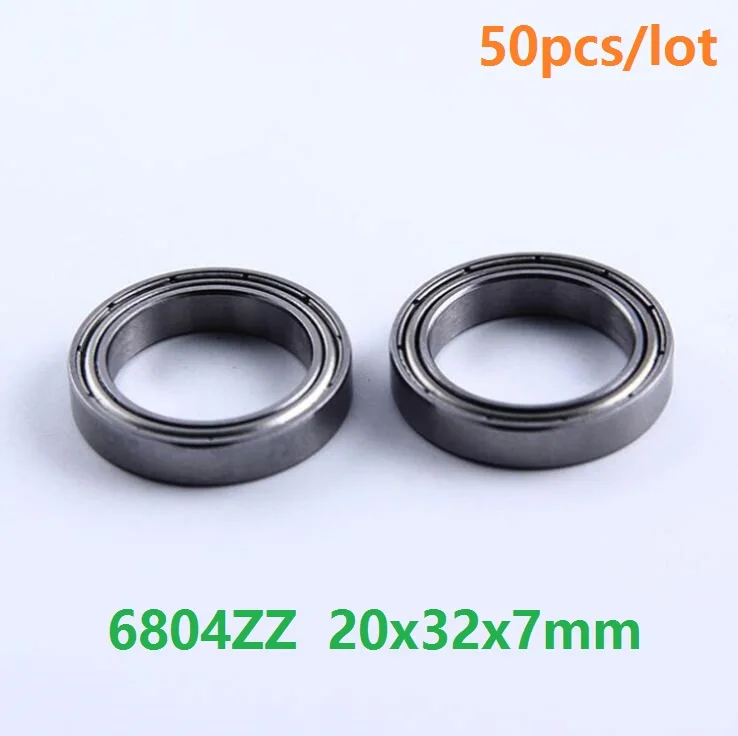 

50pcs/lot 6804 ZZ 6804ZZ 20x32x7 mm ball bearing Thin Tube Deep Groove Ball Bearing 20*32*7