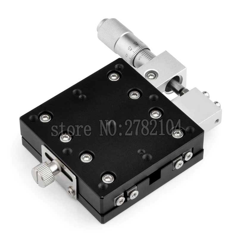 Imagem -03 - Axis 125x125 Plataforma de Aparamento Manual Estágios Lineares Rolamento Tuning Mesa Deslizante Lx125-l Lx125-c Lx125-r Cruz Ferroviário x
