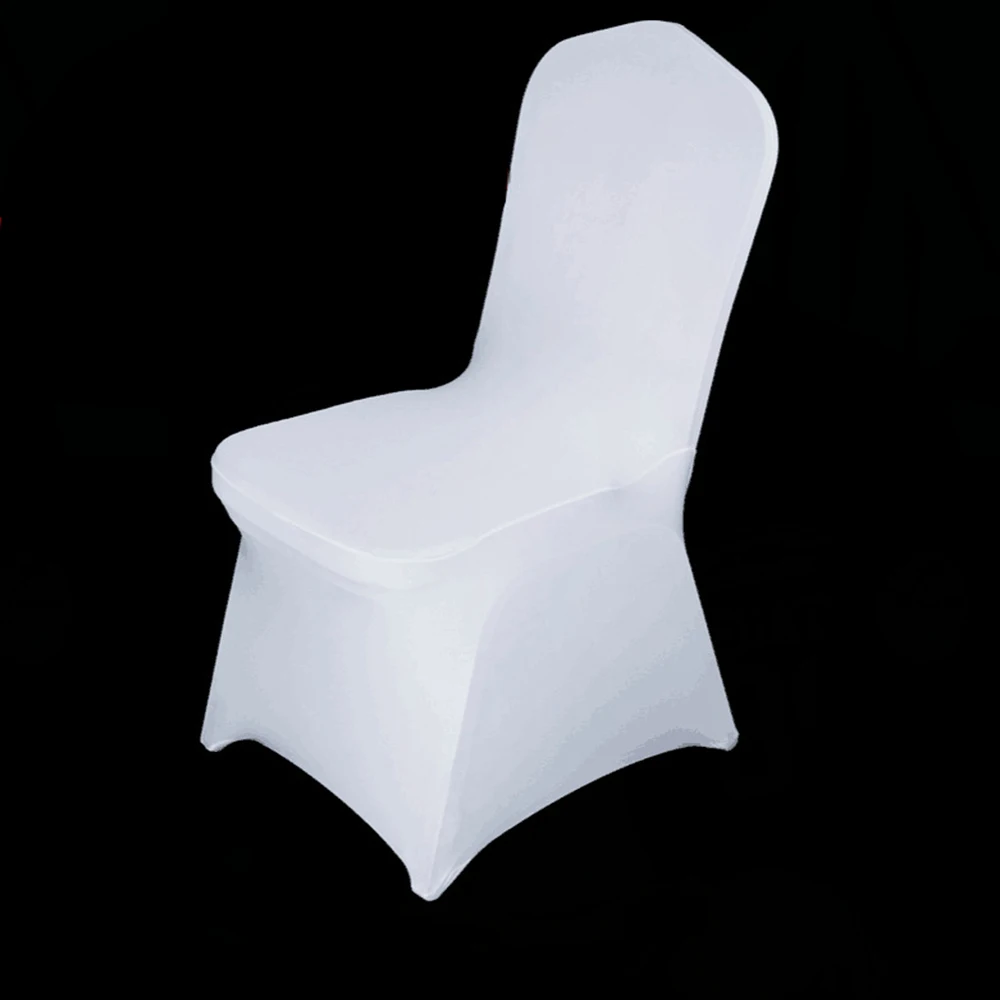 RU Customer Link 100PCS/Lot Wholesale Universal White Chair Cover Spandex Elastic Hotel Banquet Party Wedding Chair Covers