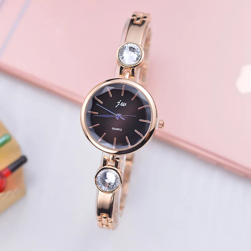 2018 JW Bracelet Watches Women Luxury Brand Stainless Steel Rhinestone Wristwatches For Ladies Dress Quartz Watch Reloj Mujer