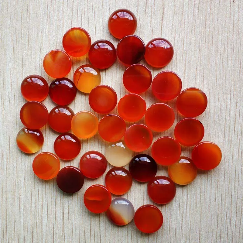 Wholesale 50pcs/lot fashion good quality assorted natural stone mix round cabochon stone beads 16mm for jewelry making free