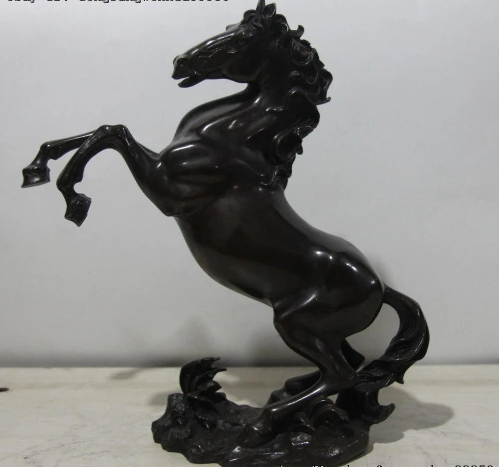 China Palace Royal Feng Shui Pure Bronze Zodiac Year Horse Animal Success Statue