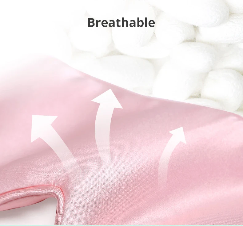 Artificial Eye Cover Silk Sleep Eyeshade Imitated Silk Eye Mask Earplug for Good Sleep Breathable with Storage Bag