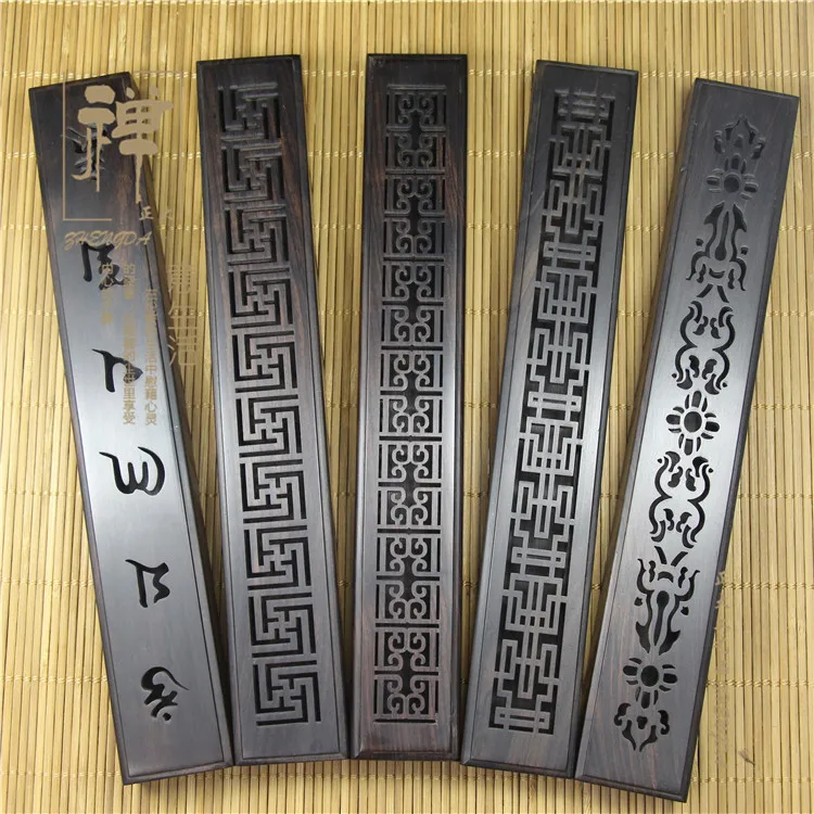 

Zhengda fine mahogany incense * ebony rosewood carving line / window dragon lying lying a box of incense