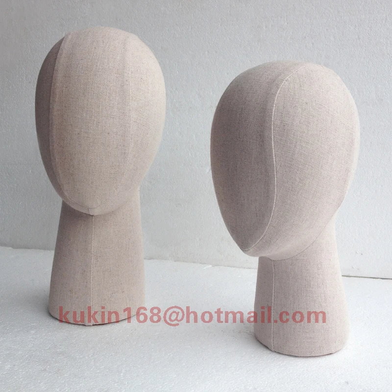 Hats display head, Cloth wrapped mannequin head, Millinery display head