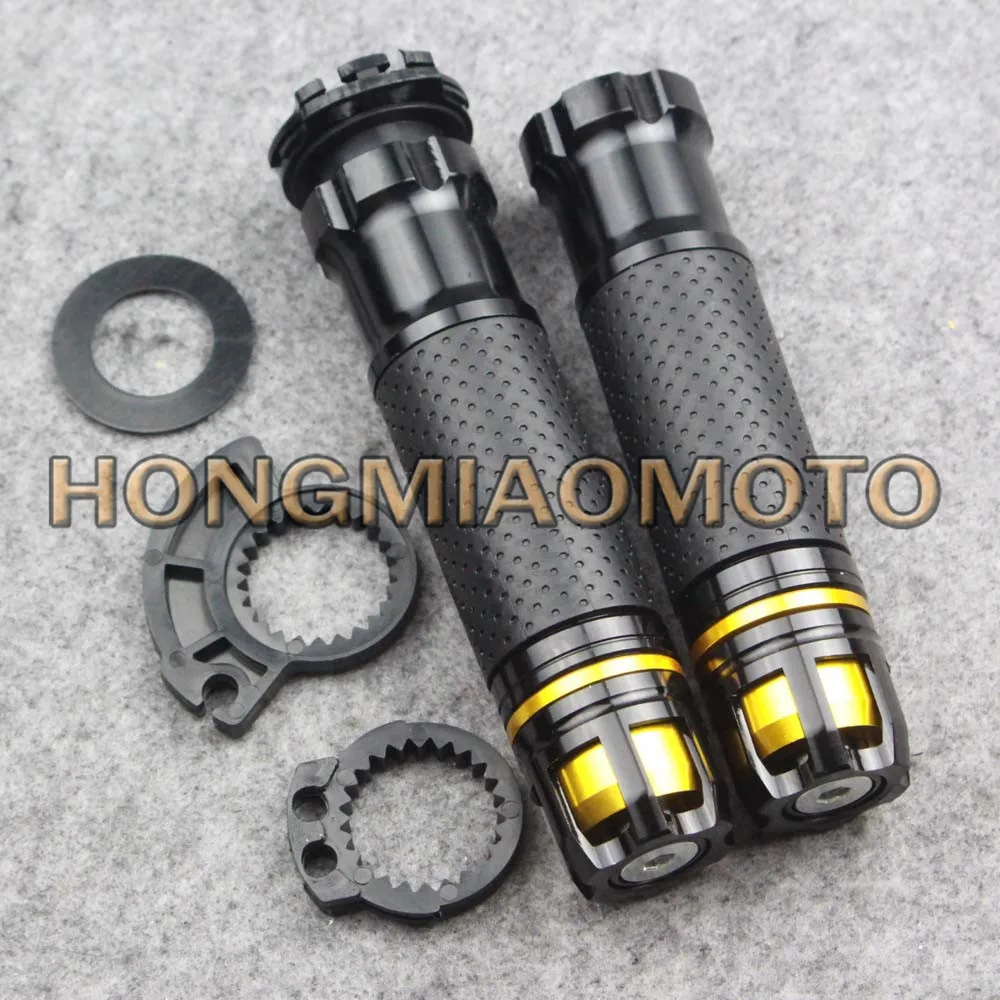 7/8\'\' Motorcycle Handle bar Caps / Handlebar Grips CNC 22MM Universal Street & Racing Moto Racing Grips