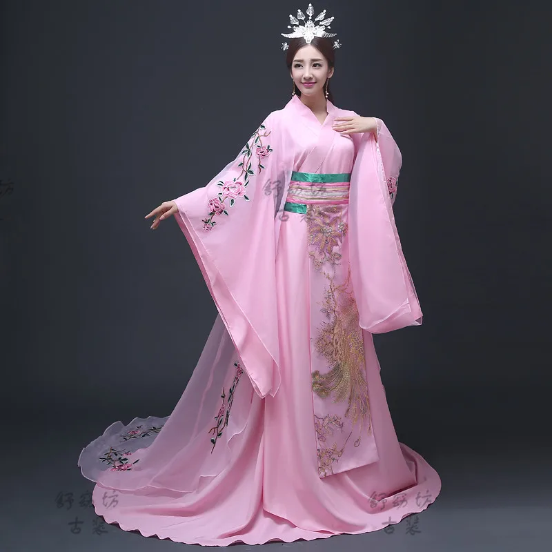 Traje de hanfu chinês bordado rosa encantadora mulher elegent tradicional vestido traje feminino antiga princesa vestir traje traje