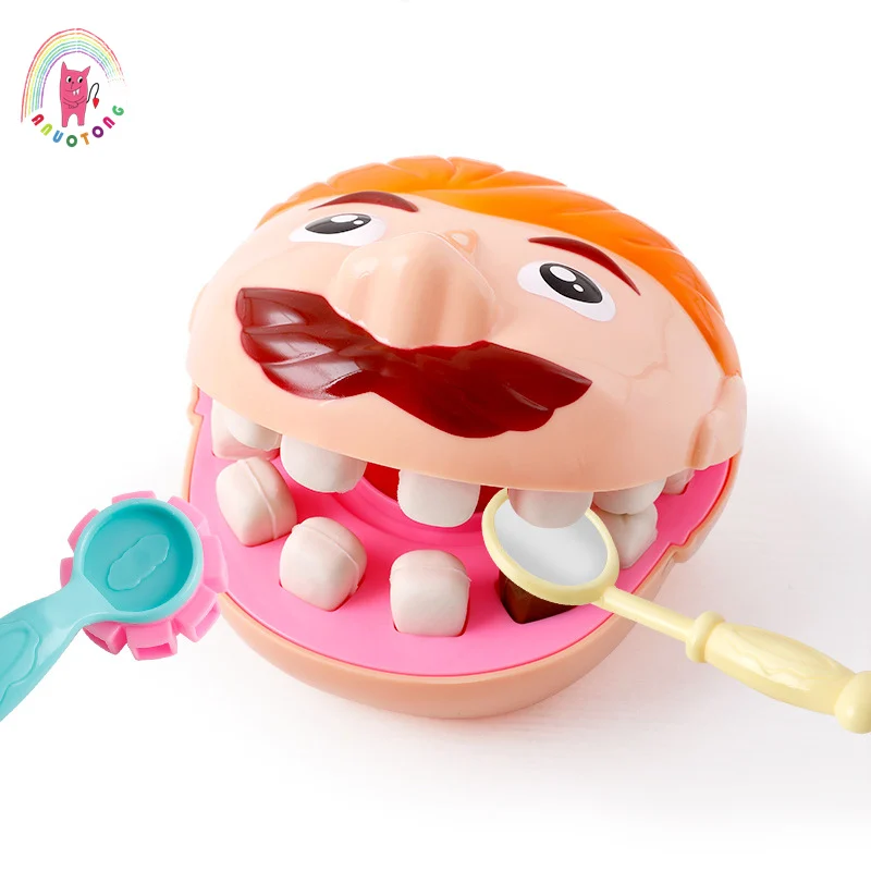 Children Toys Doctor Set Clay Plasticine Tools Simulation Play Real Life Pretend Dentist DIY Clay Educational  Tooth Mold Suit