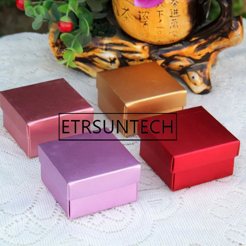 

500pcs Colorful Metallic Shiny Paper Candy Boxes Gift Box for Wedding Birthday Party Favors Package