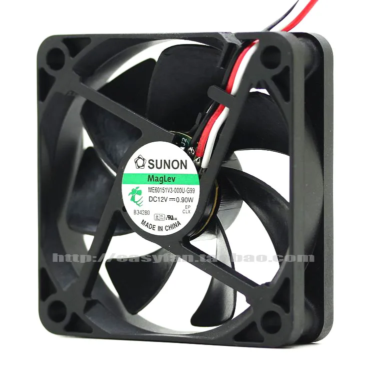 

SUNON ME60151V3-000U-G99 DC 12V 0.9W 60x60x15mm Server Cooling Fan