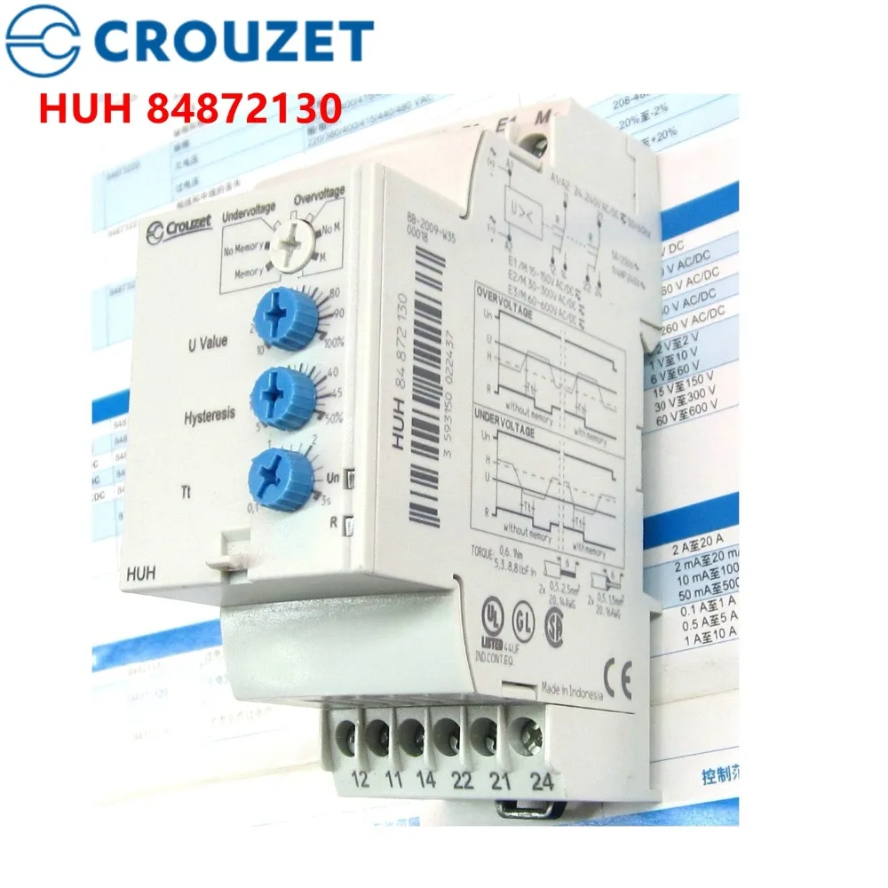 CROUZET 100%-NEW HUH 84872130  24VDC 24-240VAC Relay Original