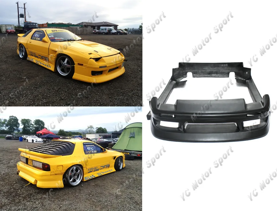 FRP Fiber Glass BN Type I Style Bodykits Fit For 1986-1992 RX7 FC3S Body Kits Front Bumper Side Skirts Rear Bumper