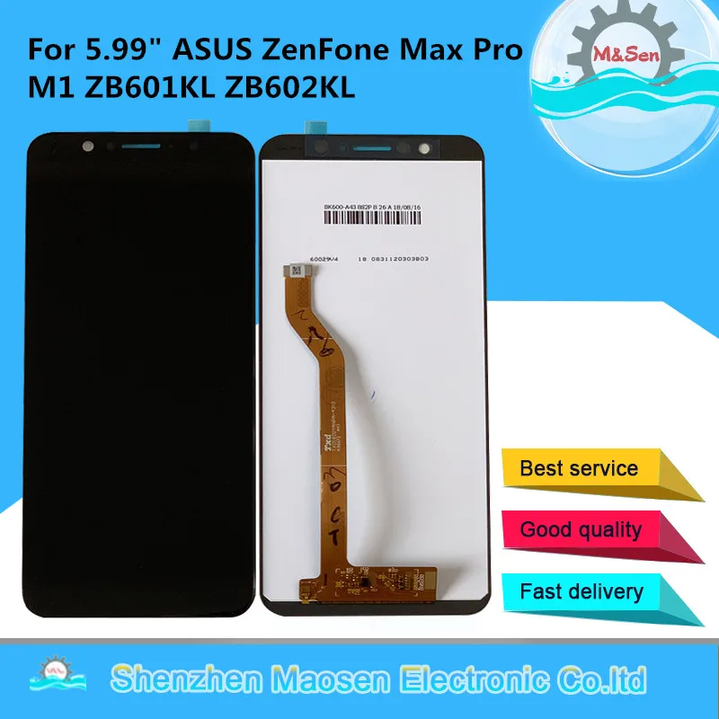 

5.99 "oryginalny M&Sen dla ASUS ZenFone Max Pro M1 ZB601KL ZB602KL wyświetlacz LCD + panel dotykowy Digitizer ramka dla ASUS ZB602KL