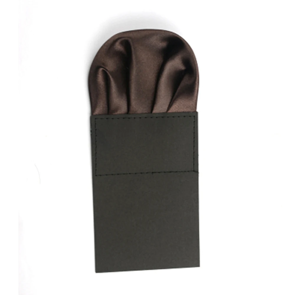 Men Solid Plain Satin Pre Folded Pocket Square Wedding Party Hanky Handkerchief BWTYY0507