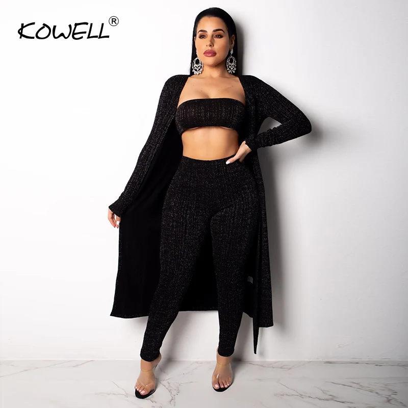 

Hot Sale Sexy Women Two Piece Set Top And Pants 2018 Solid Strapless 2 Piece Set Women Backless Party Three Piece Set Outfits