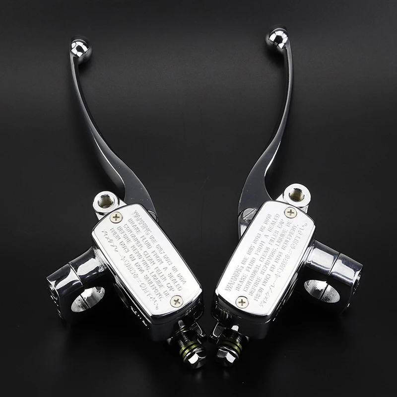 2pcs/pair Chrome Brake Master Cylinder Clutch Lever high quality accessory part suitable For Su/zuki Intruder 800 1400 1500