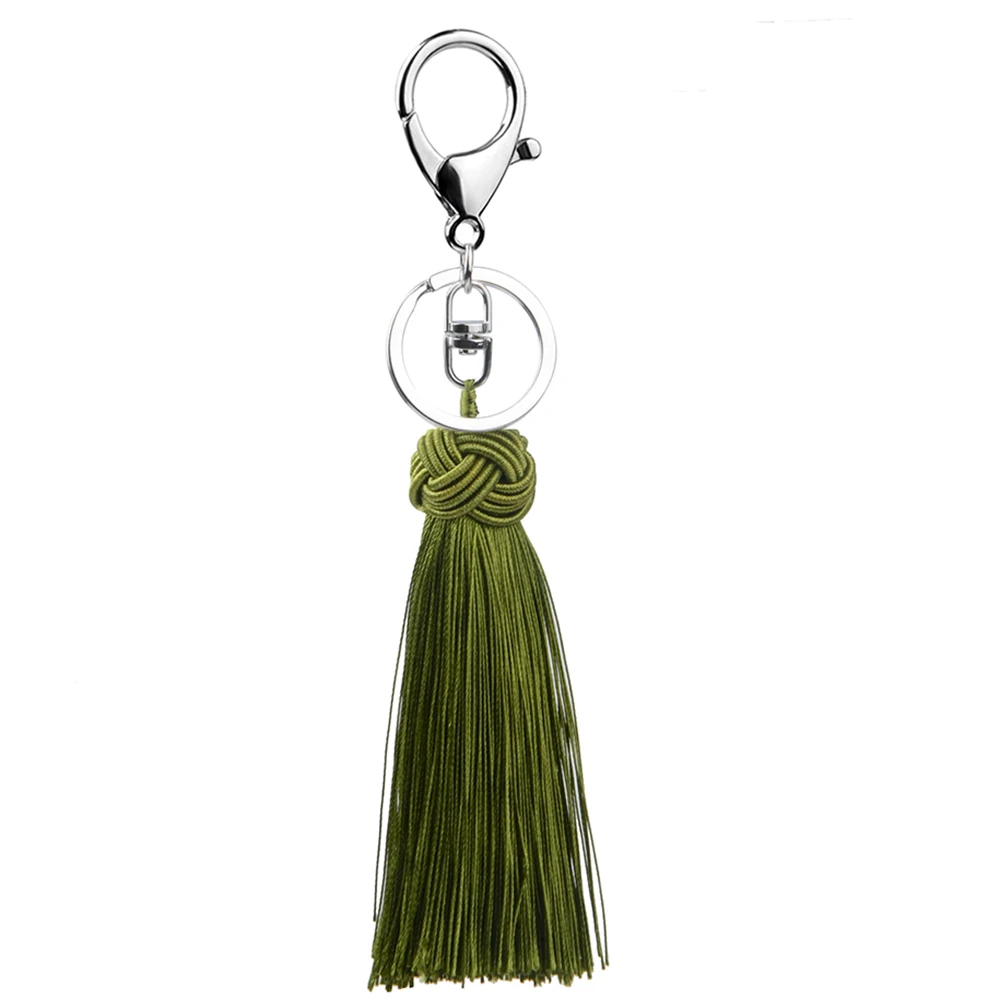 LFPU Handmade Tassel Keychain Women Alloy Pendant Car Key Chain Ring Holder Jewelry For Women Girl Fashion Gift