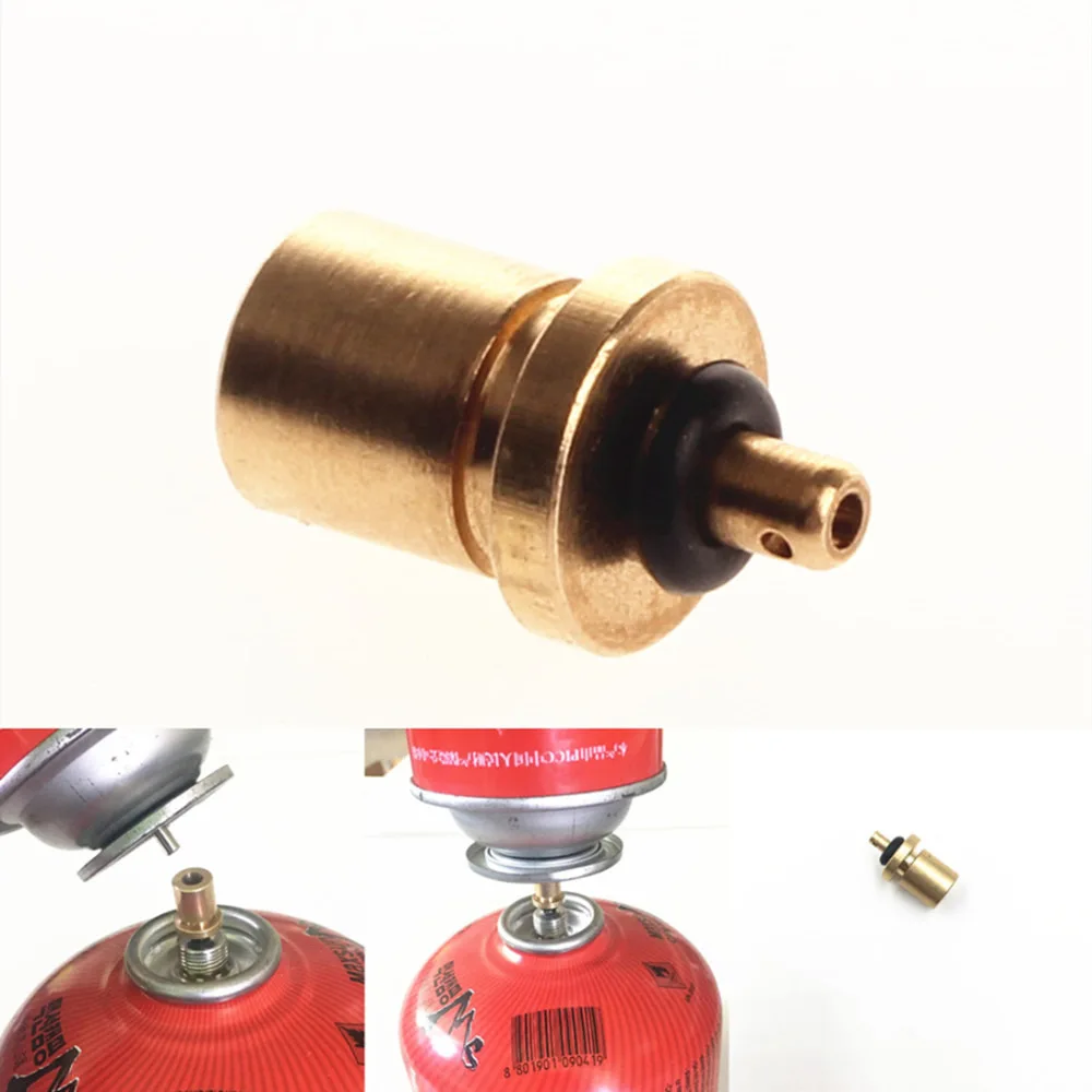 (2pcs) Camping Gas Butane Refill Adapter Gas Flat Cylinder Tank Refill Adapter
