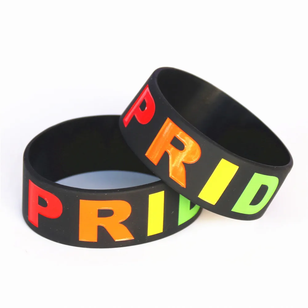 

Fashion 25PCS Gay Pride Rainbow Colour Slim Awareness Silicone Bracelet Wristband Bangles Women Men Jewelry Gift Wholesale SH088