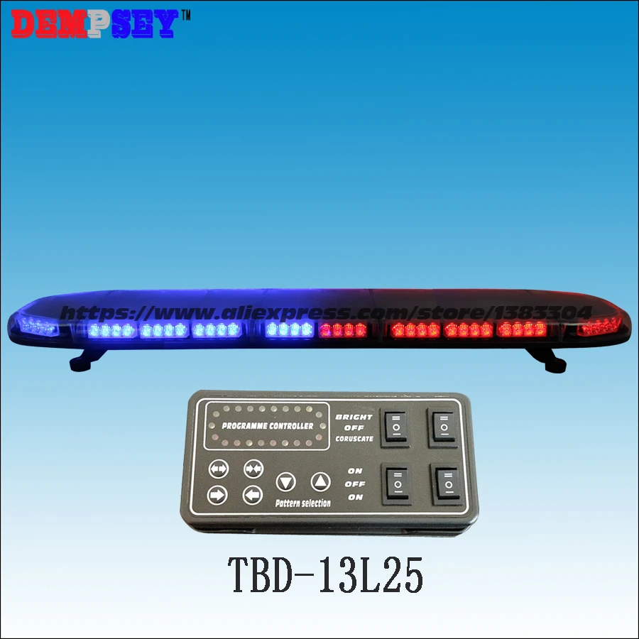 

TBD-13L25 High quality LED Super bright lightbar,Blue&Red emergency light,Car Roof Flashing warning light