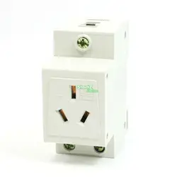 DIN Rail Mount Modular Power Socket AC250V/10A for Australia Plug