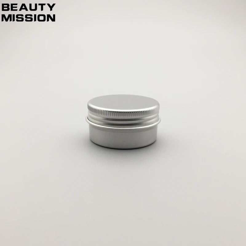 BEAUTY MISSION 100 x 30g aluminum jar,30 gram metal cream jar,silver aluminum tin, 30g metal cosmetic container