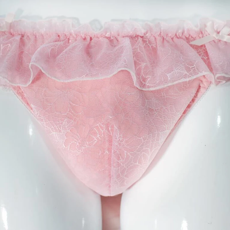 Lace Sissy Briefs Panties Sexy Lingerie for Gay Underwear Male Brief Underpants See through Men Undies sexy men underwear