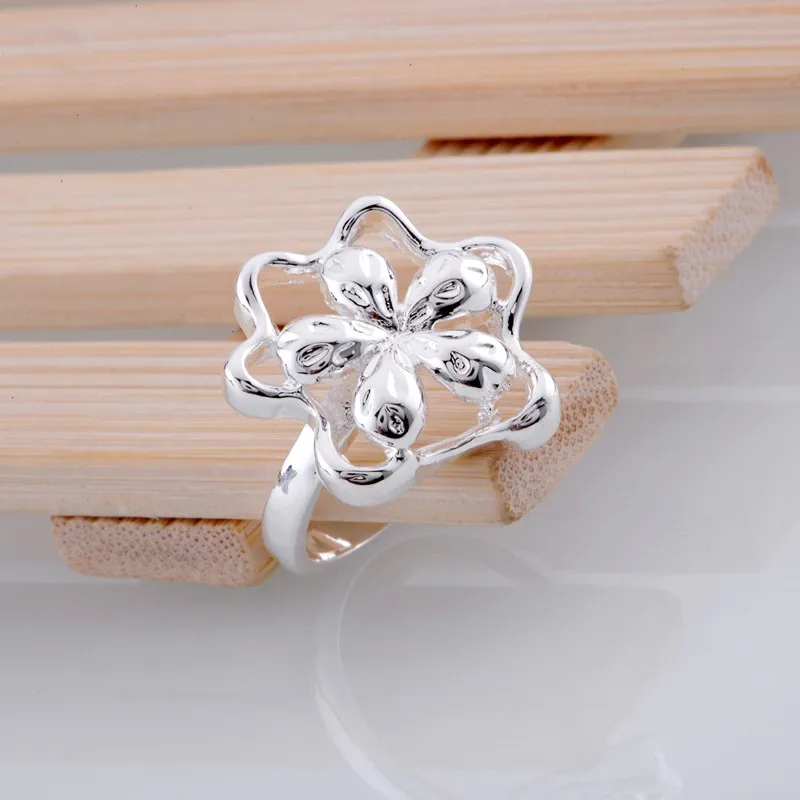 floriated graceful petaline Wholesale silver plated ring 925 Fashion jewelry Silver Ring 925sterling-silver GIHFDNWM