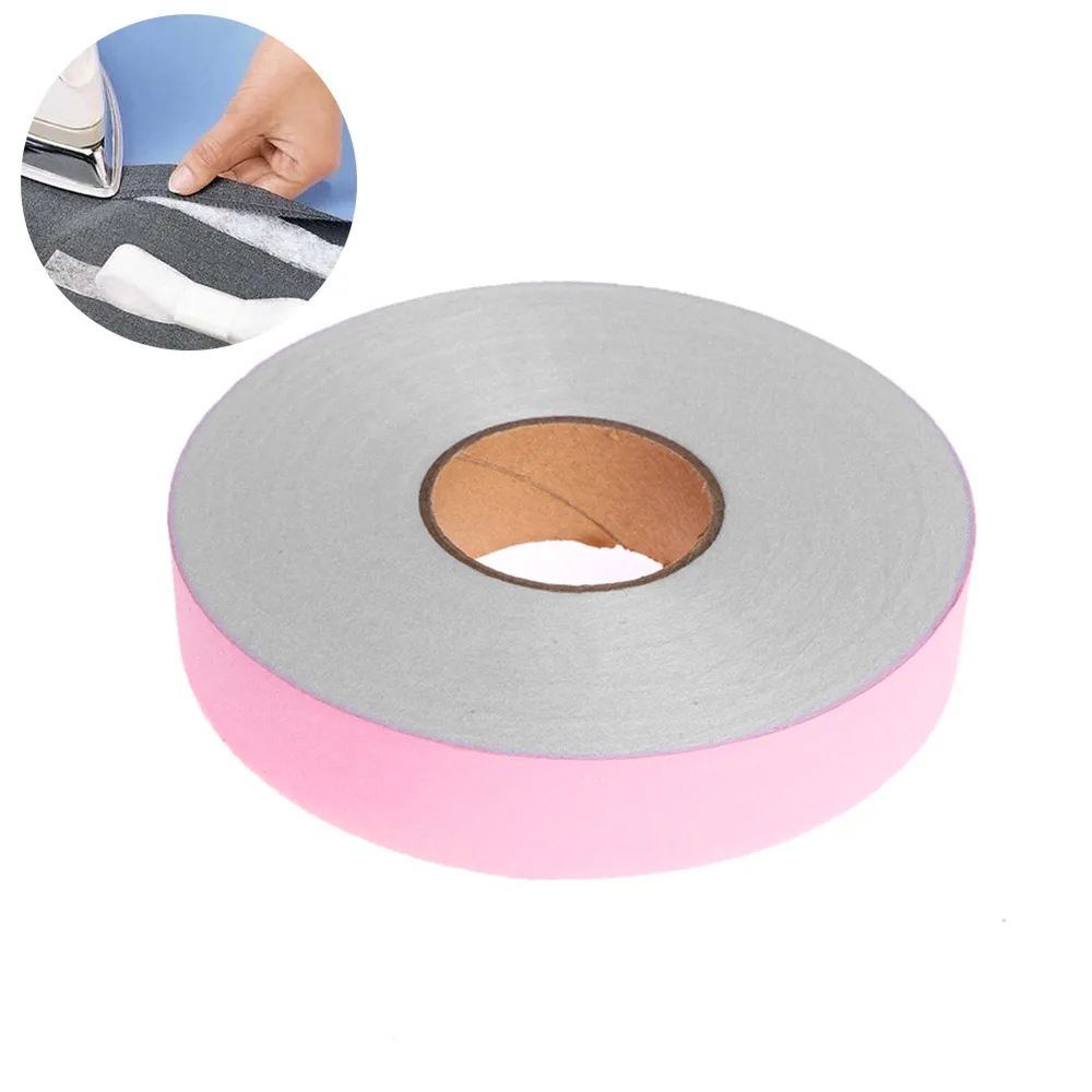 1Roll New 100meters Wonder Web Iron On Hemming Tape Double faced adhesive fabric Roll Clothes Sewing Turn up Hem DIY craft