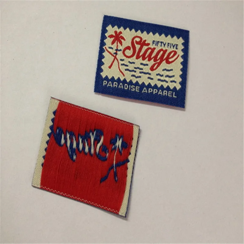 Factory Suplly Customization 2.8*4cm Thick Cloth Garment Woven Labels