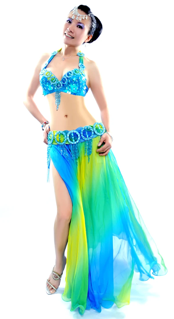 Tänzerin bauchtanz outfit set frauen Multicolor bauchtanz kostüm Leistung tragen bauchtanz kleidung bauchtanz bh rock