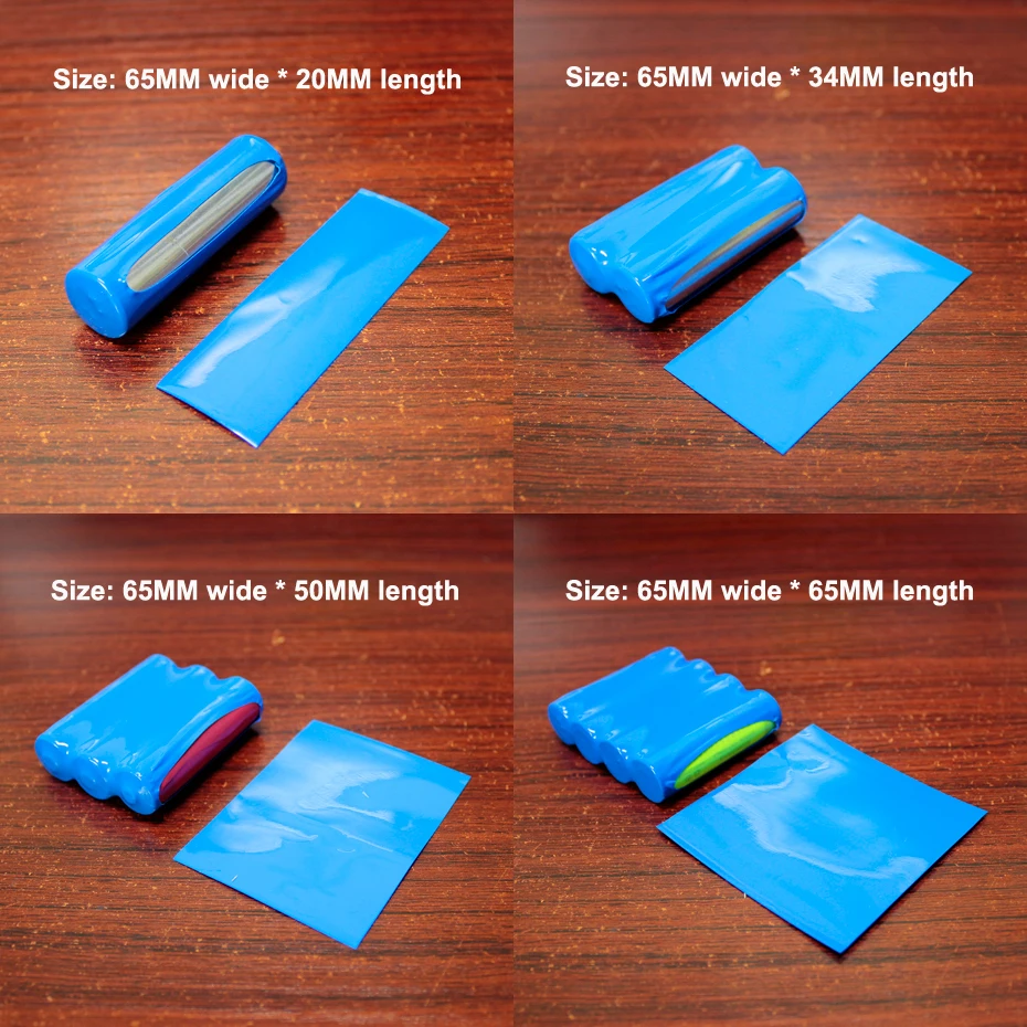 100pcs/lot 14500 battery film sleeve PVC heat shrinkable sleeve Battery sheath insulation shrink film tube