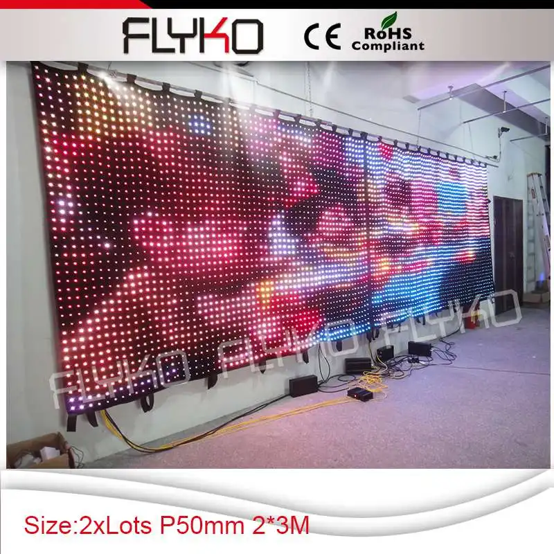 Miễn phí vận chuyển 2016 độ nét cao flexiable trong nhà ngoài trời china mềm led video led curtain