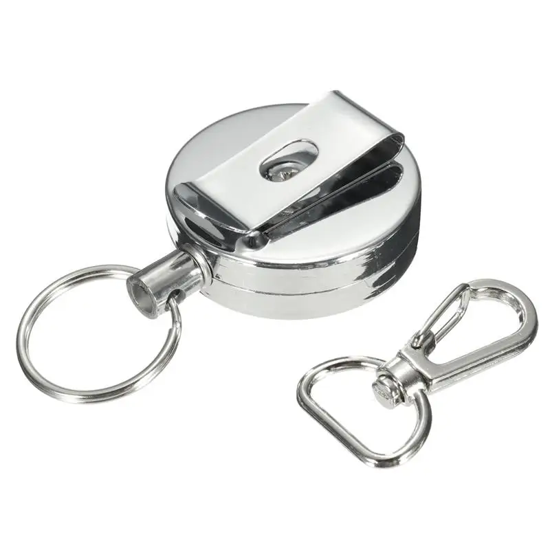 Anti-lost Resilience Steel Wire Rope Elastic Keychain Recoil Sporty Retractable Key Ring